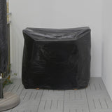 ASKHOLMEN Table+2 chairs, outdoor, grey grey-brown stained, brown