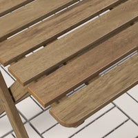 ASKHOLMEN Table+2 chairs, outdoor, grey grey-brown stained, brown