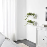 SKURAR Flower box with holder, in/outdoor, white, 51x19 cm