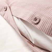 BERGPALM Quilt cover and pillowcase, pink, stripe, 150x200/50x80 cm