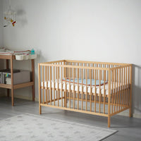 SNIGLAR Cot, birch, 60x120 cm