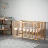 SNIGLAR Cot, birch, 60x120 cm