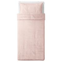 BERGPALM Quilt cover and pillowcase, pink, stripe, 150x200/50x80 cm