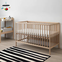 SNIGLAR Cot, birch, 60x120 cm