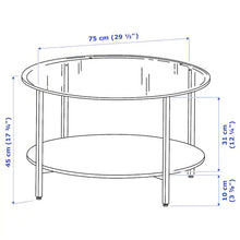 Load image into Gallery viewer, VITTSJÖ Coffee table, white, glass, 75 cm
