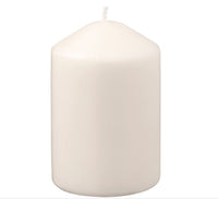 LATTNAD - Unscented block candle, natural 10 cm