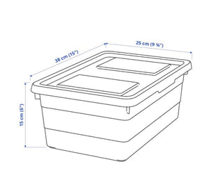 SOCKERBIT - Storage Box with Lid - Light/Blue