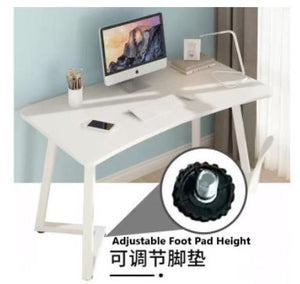 Study Table - White Top Black leg