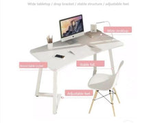 Load image into Gallery viewer, Study Table - White Top Black leg
