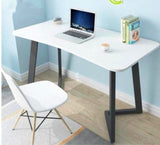 Study Table - White Top Black leg