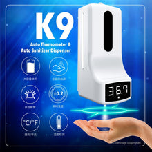 Load image into Gallery viewer, K9 - Sanitizer Dispenser &amp; Thermometer - 2 in 1
