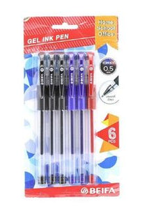 Gel Ink Pen - Set of 6 - 0.5mm