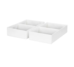 RASSLA - Box with compartments white 25x41x9 cm