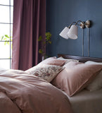 BERGPALM Quilt cover and pillowcase, pink, stripe, 150x200/50x80 cm